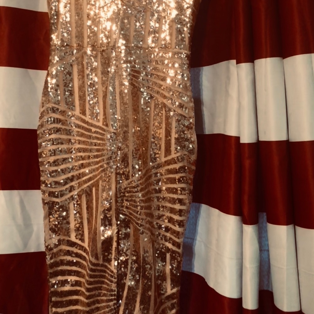 Glitter sequin Gold dress